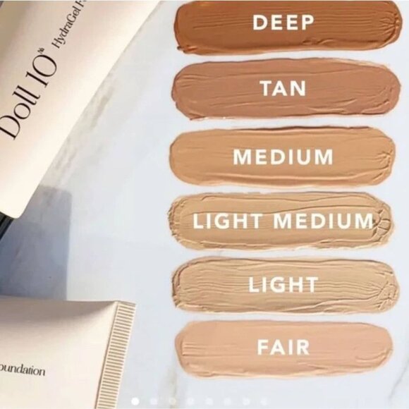 Doll 10 HydraGel Foundation FAIR Shape Full Face Cream Makeup 2Pcs Bundle 1FL - Picture 6 of 7